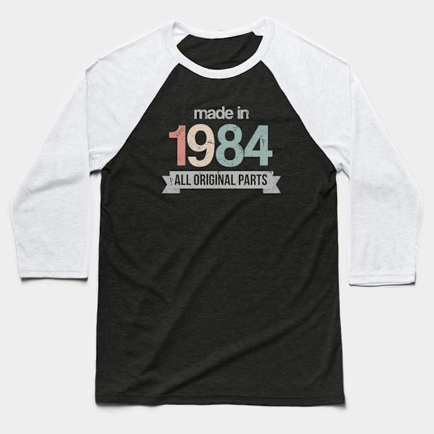 Made in 1984 Baseball T-Shirt by hoopoe